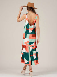 Lucca - Ember Low Back Ruffle Hem Maxi Dress