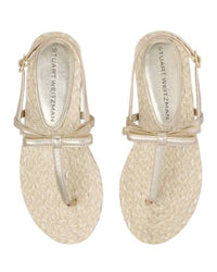 STUART WEITZMAN Women's Felicity Espadrille Thong Sandals in light gold - women's sandal - view 4
