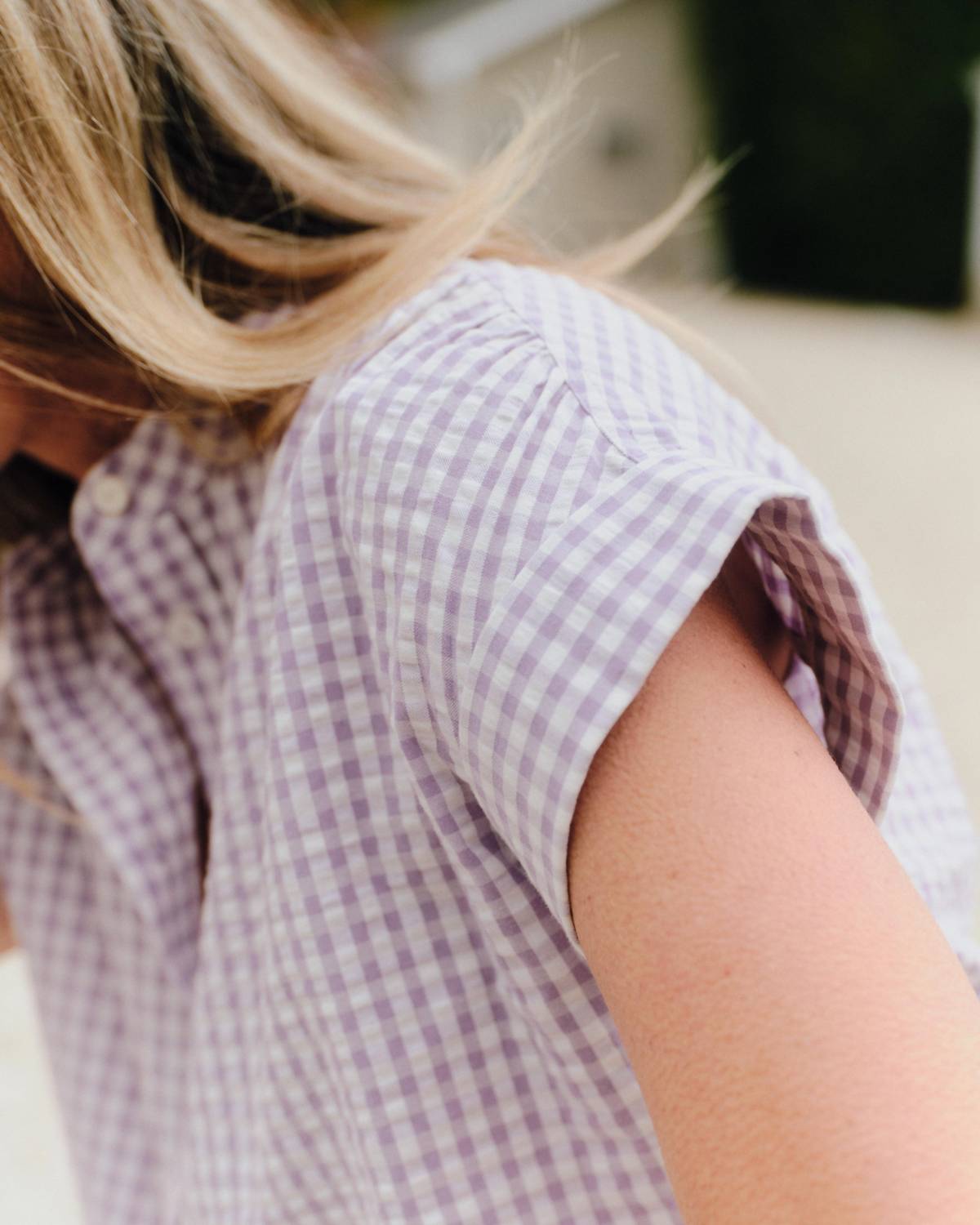 Cartolina Nantucket Margo Short Sleeve Shirt in wisteria - women's shirt - view 5
