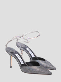 Jimmy Choo - Women's Saeda Metallic Disco Suede Pumps With Crystal Embellishment