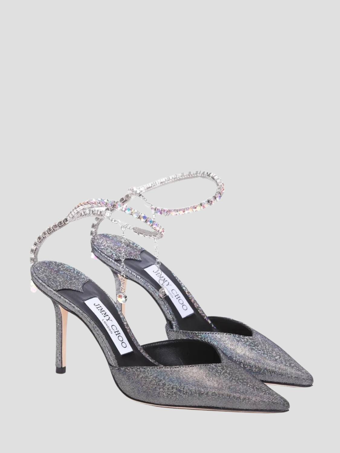 Jimmy Choo - Women's Saeda Metallic Disco Suede Pumps With Crystal Embellishment