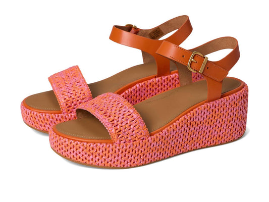 Fitflop - Women's Two-tone Woven Wedge Ankle-strap Sandals