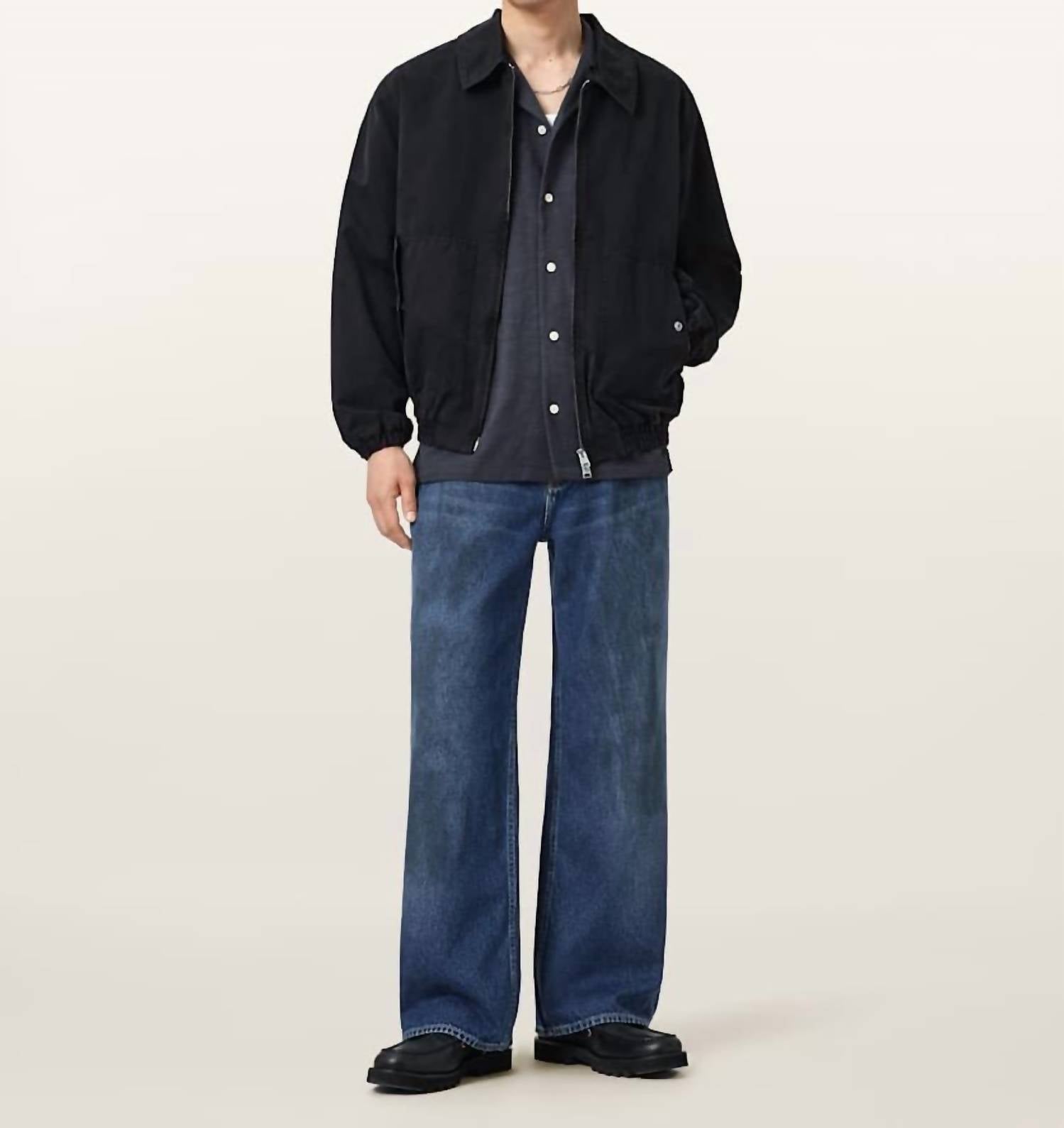 AllSaints Lenny Loose Fit Wide Leg Jeans in blue - men's jeans - view 6