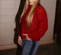 Elan - Wide Neck Open Knit Sweater