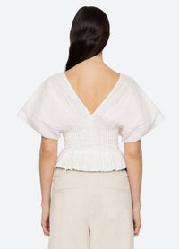 Sea - Zora Pleated Short Sleeved Top