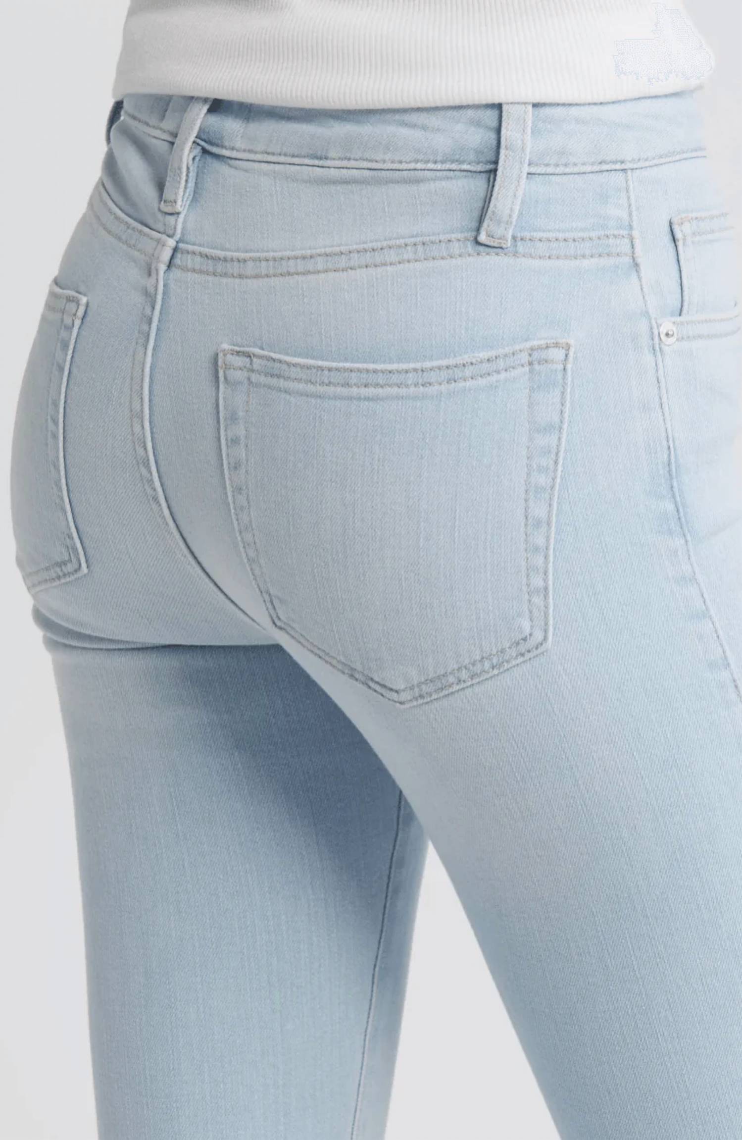 Frame - Le Crop Leg Mini Boot Cut Raw Fray Jeans