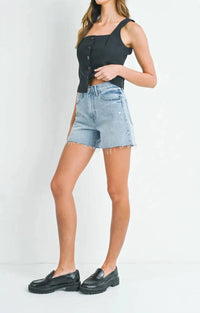 Just Black Denim - Longer Length Jean Short