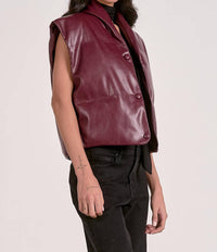 Elan - High Collar Sleeveless Vest