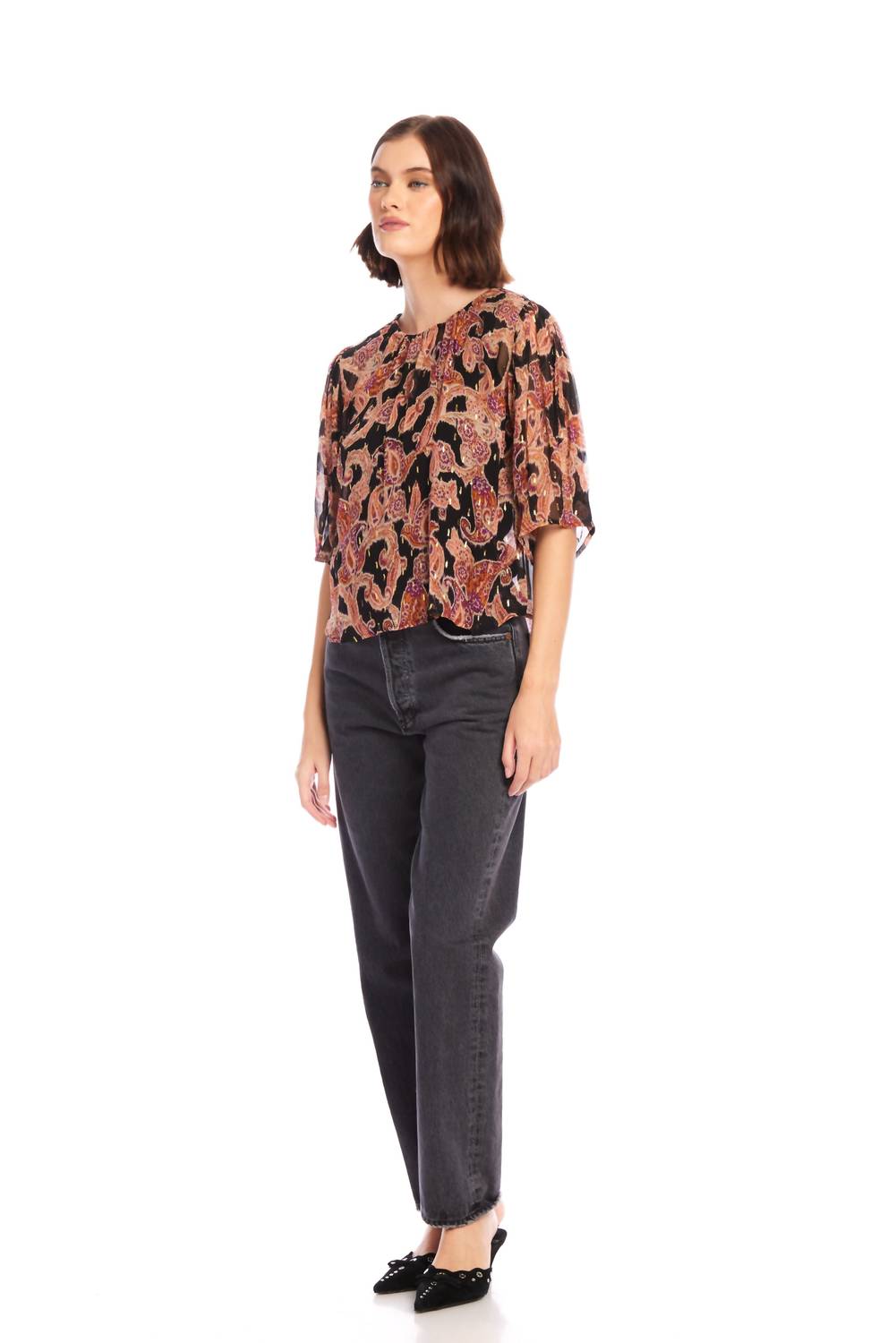 Fifteen Twenty - Poof Puff Sleeves Blouse