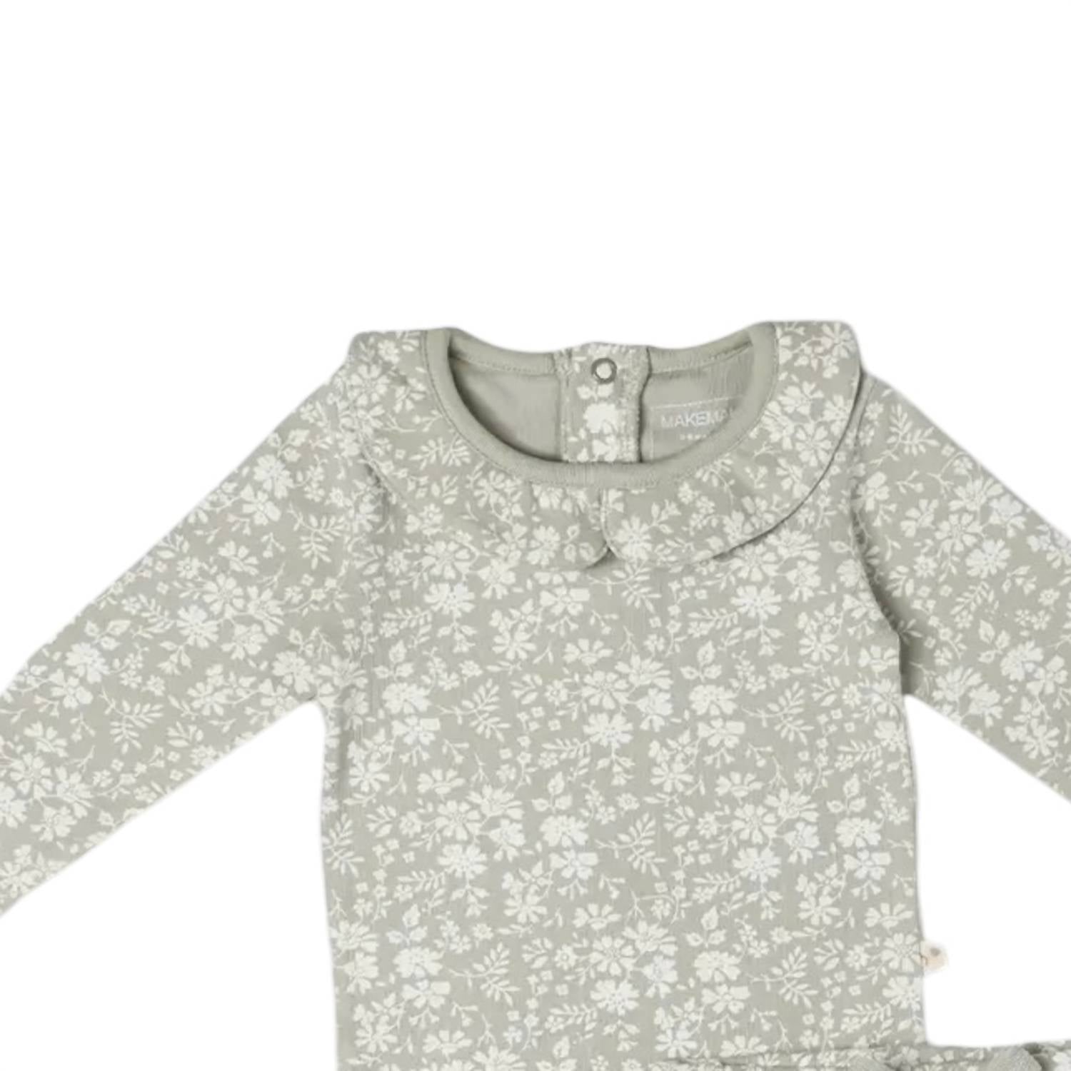 Makemake Organics - Girls Ruffle Onesie And Pants Set