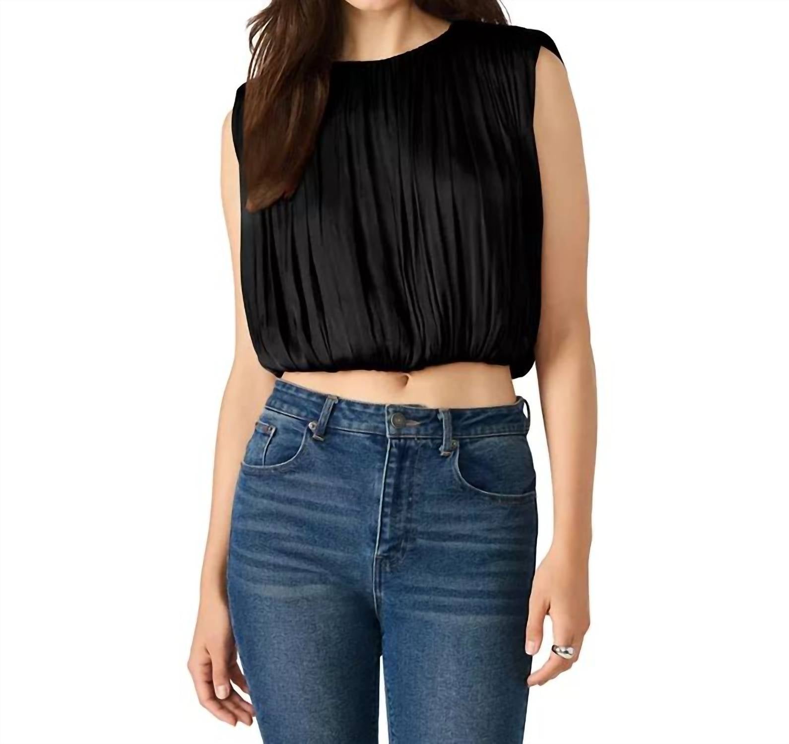 STEVE MADDEN Milana Top in black - women's shirt