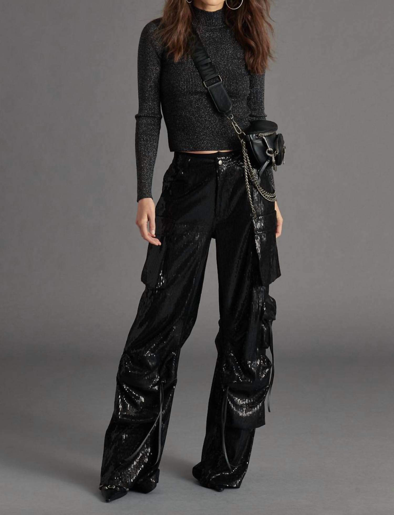Steve Madden - Duo Sequin Cargo Pants