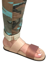melissa Women's Cosmic Classic Slide Sandal in beige black - women's sandal