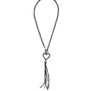 Legend Or Lies - Women's Stone Heart & Tassel Toggle Necklace