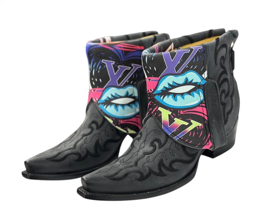 Canty - Women's Graphic Leather Boots