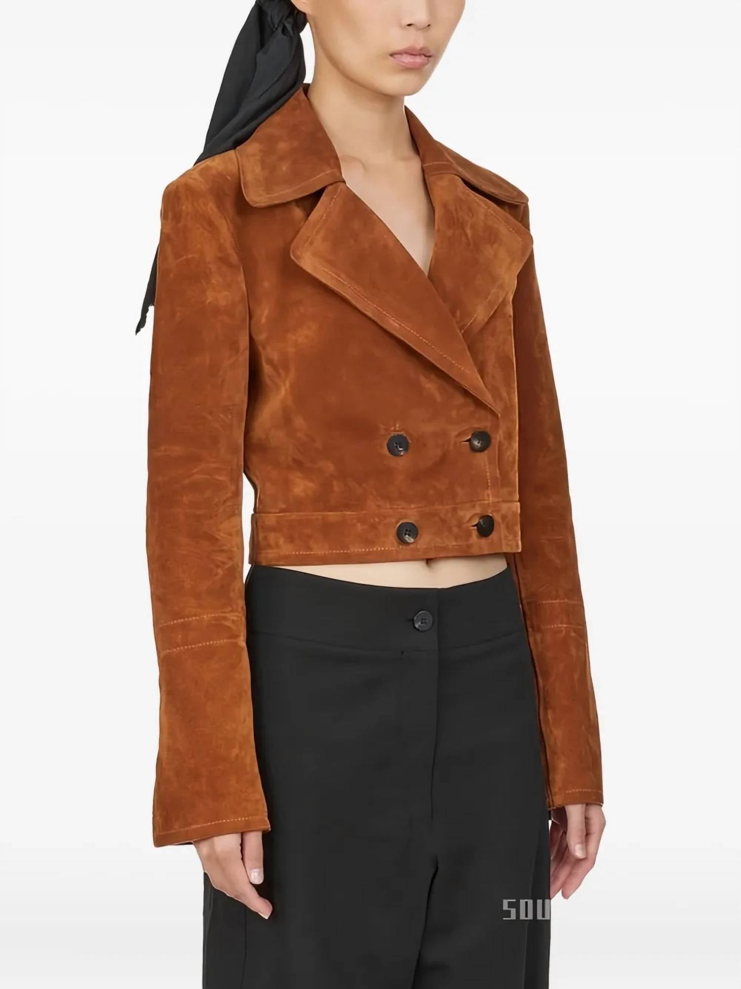 Salvatore Ferragamo - Double-breasted Cropped Jacket