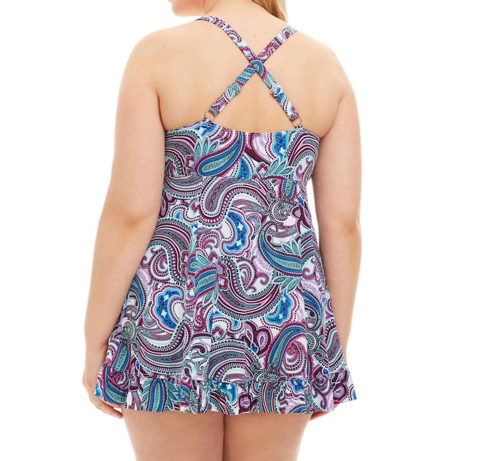Always For Me - Plus Size Two Piece Swimdress Set