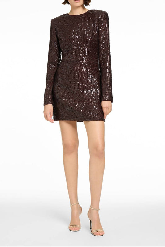 Toccin - Mirren Long Sleeve Shift Mini Dress