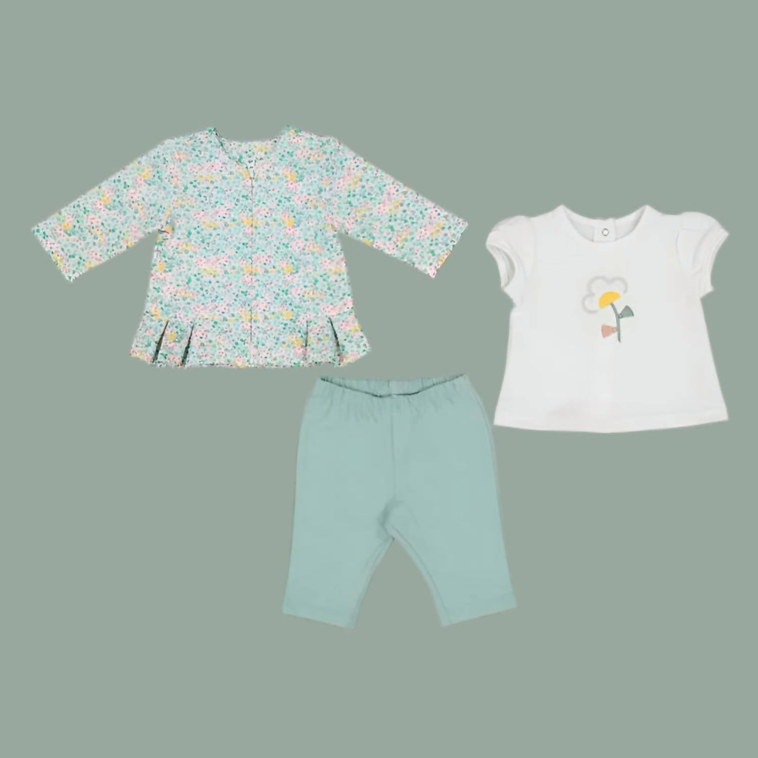 Mayoral - Meadow Blossoms 3-Piece Outfit Set