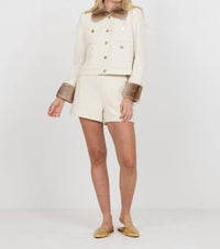 Emily McCarthy Lady Cropped Jacket in winter white - women's jacket - view 4