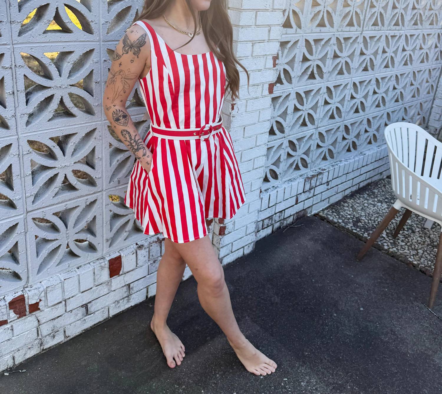 Prosperina - Stripe Alessandra Romper
