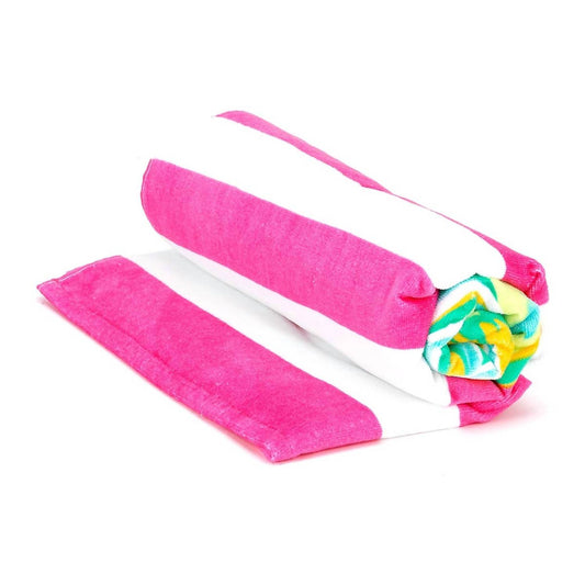 Viv & Lou - Tropical Palm Stripe Cotton Beach Towel