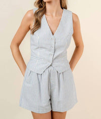 Fore Collection - Mila Cotton Stripe Vest