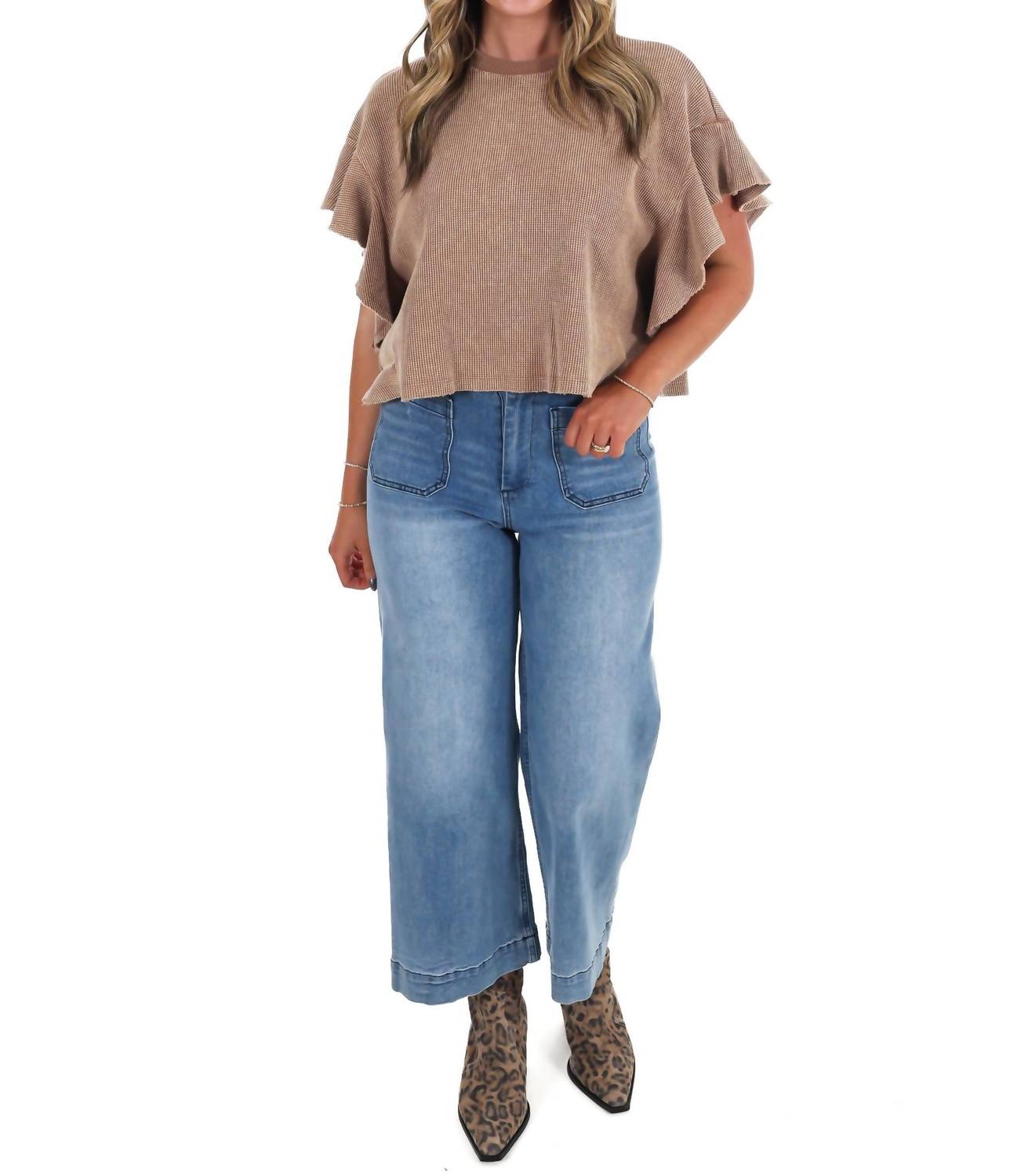 Ee:Some - Morning Brew Waffle Knit Top