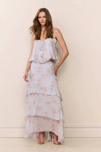 Loveshackfancy - Soleia Floral Chiffon Maxi Skirt
