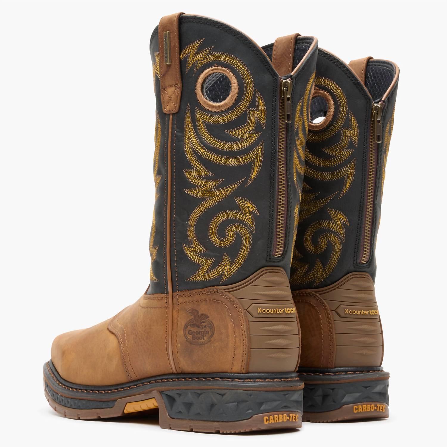Georgia Boot - Men's Carbo-tec Lt Steel Toe Waterproof Pull On Work Boot - Wide