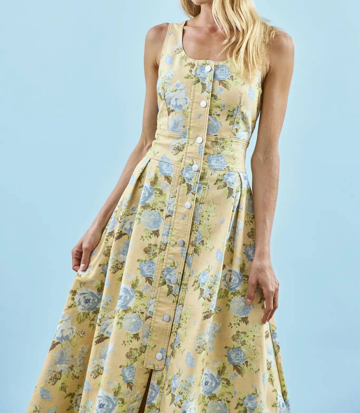 Hunter Bell - Thompson Sleeveless Denim Midi Dress