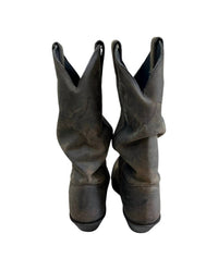 Double-H Boots Men's Slouch Leather Western Cowboy Boots in classic brown - men's boots - alternate view