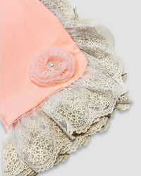 Haute Baby - Baby Blanket With Lace Trim
