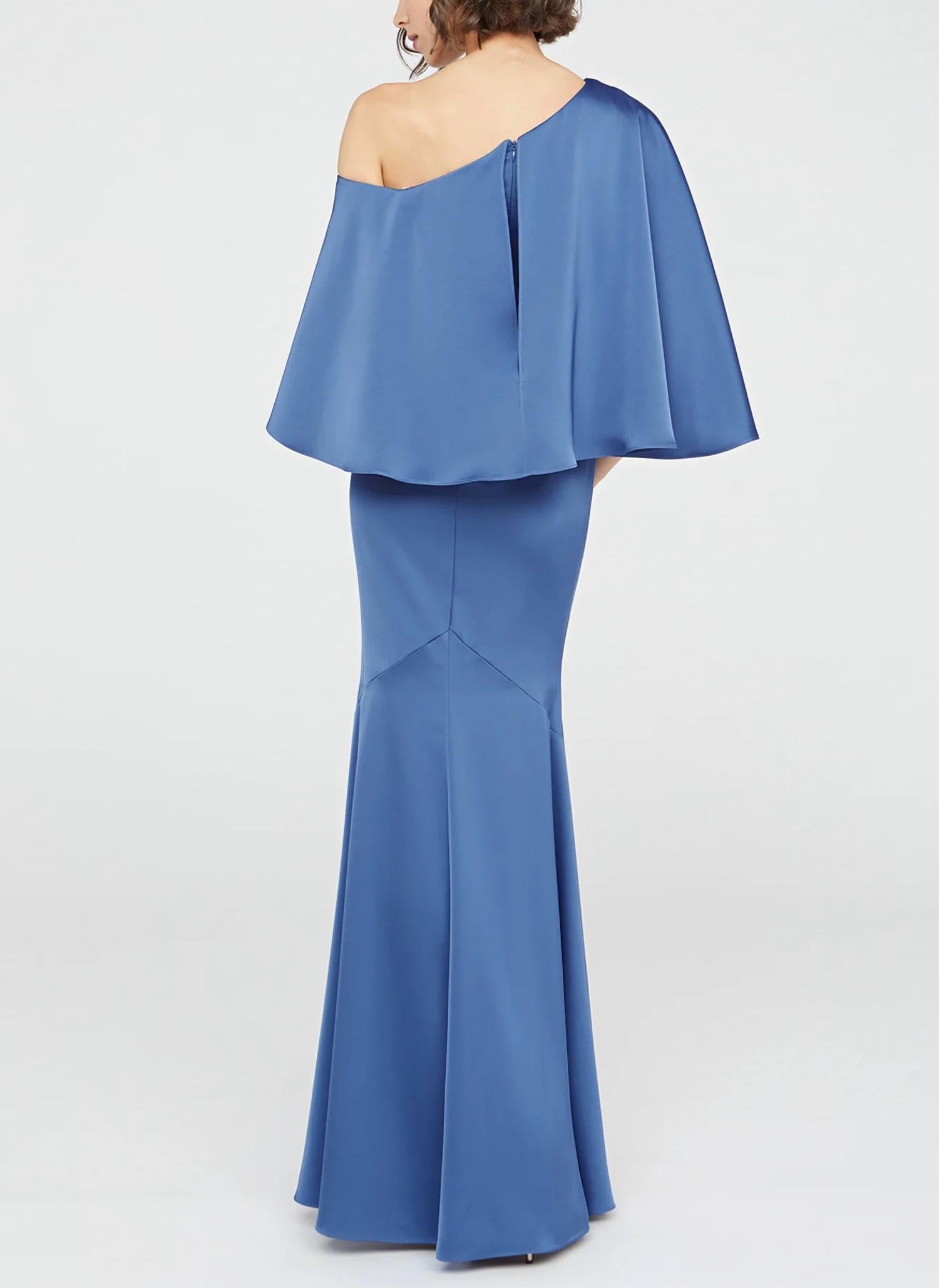 Theia - Kia Cape Fit And Flare Gown