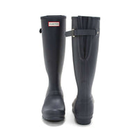 HUNTER Women's Original Tall Back Adjustable Rain Boots in navy - women's shoe - view 4