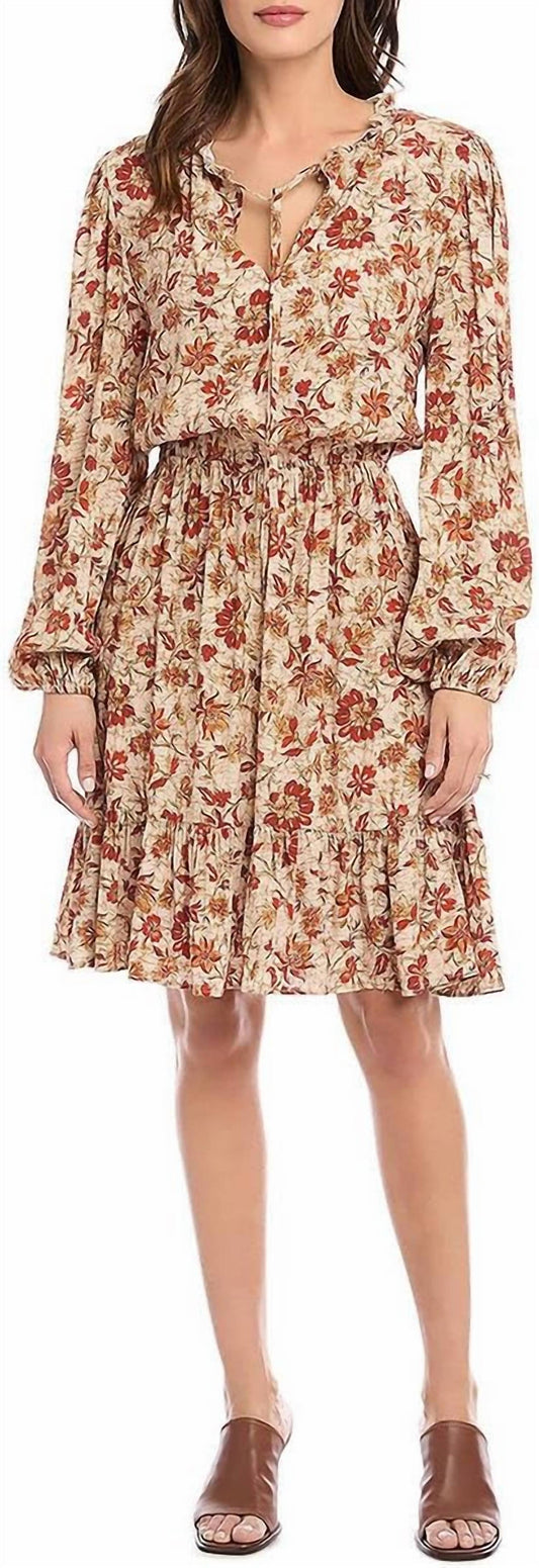 Karen Kane - Long Sleeve Tiered Mini Dress