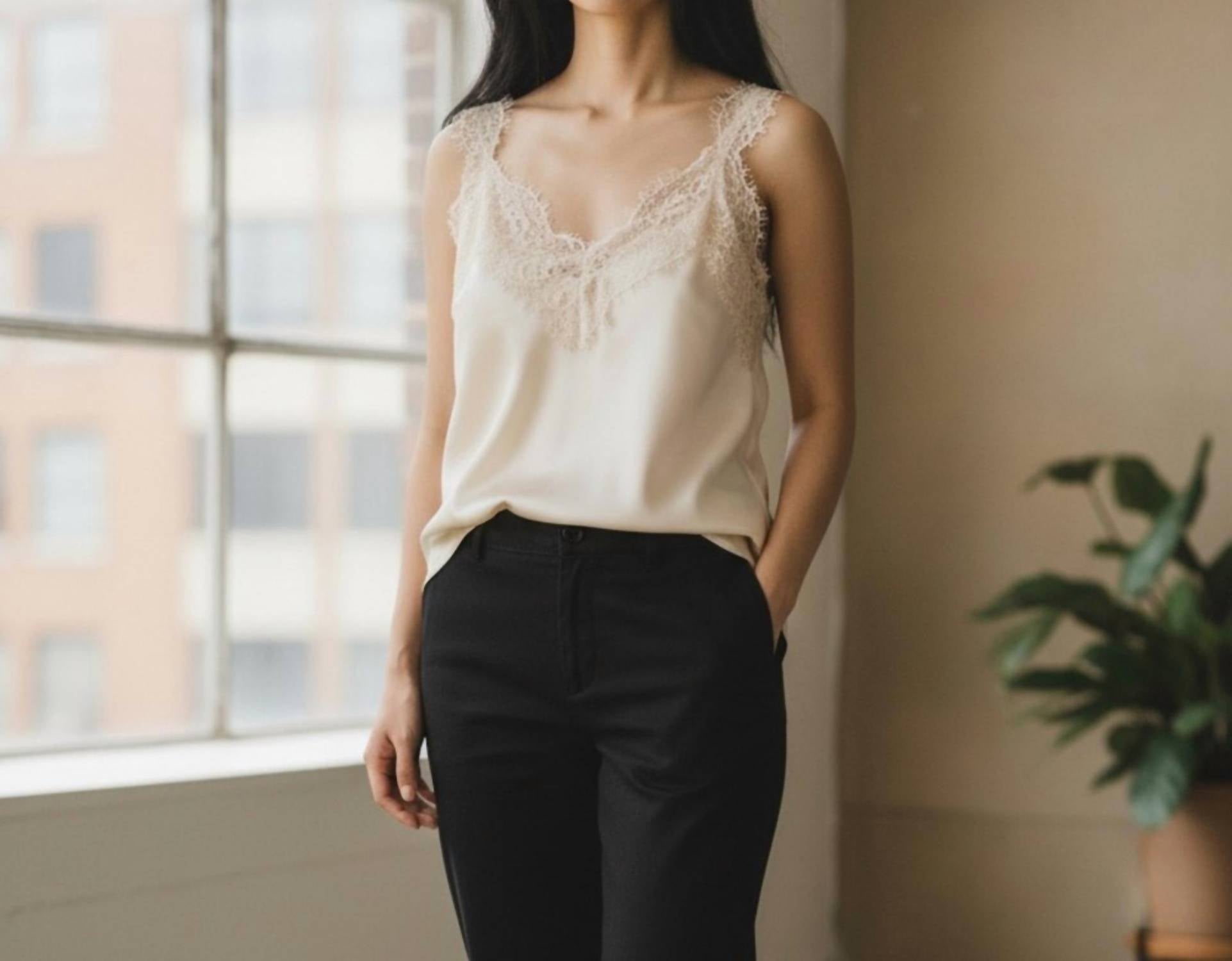 Vince Camuto - Elegant Lace Trim Camisole