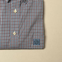 Stafford - Men's Plum Checked Smart Tech Performance Poplin Shirt