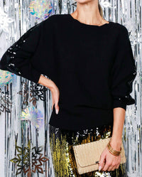 Vine & Love - Vivian Sequin Detail Dolman Sweater