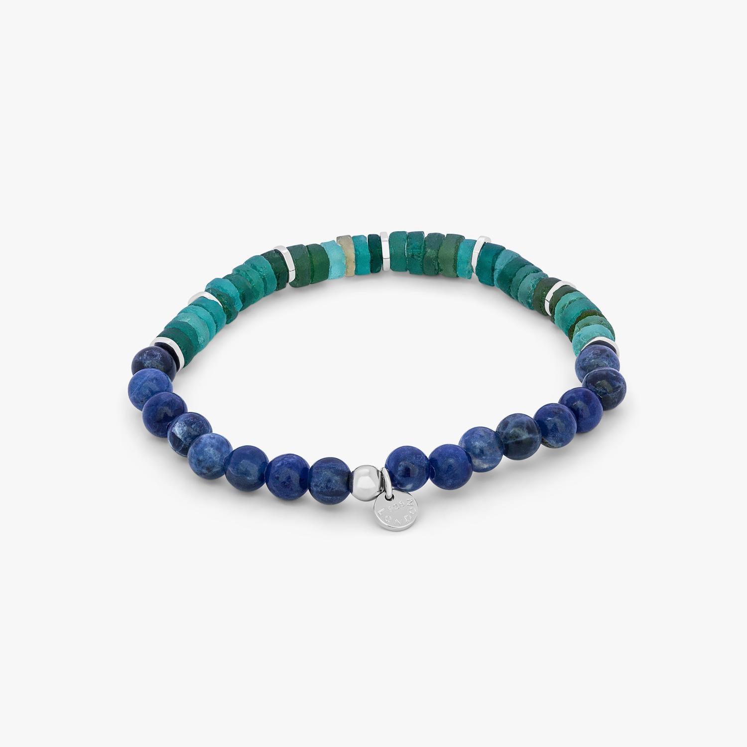 Tateossian Men's Oceana In Sodalite & Roman Glass Bracelet in sodalite roman glass bracelet in multi - men's jewelry - detail view