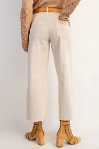 Easel - Button-front High-rise Twill Pants