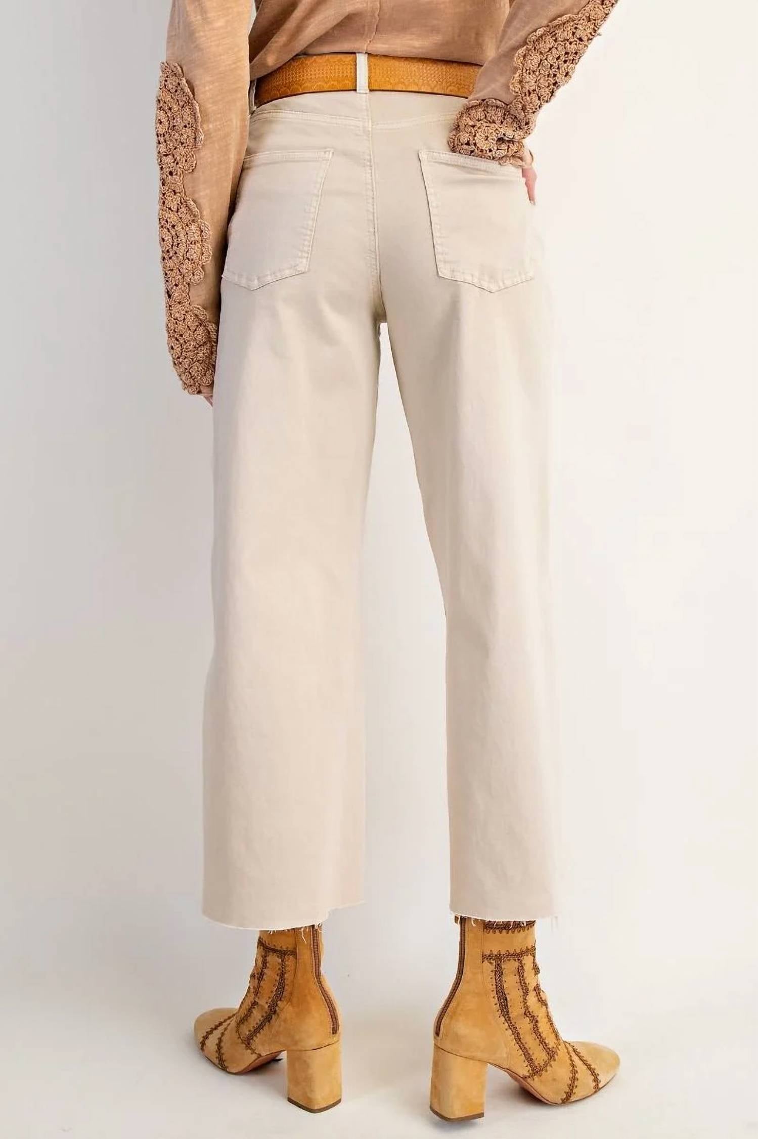 Easel - Button-front High-rise Twill Pants
