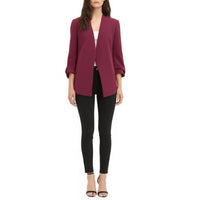 Dkny - Crepe Slouch Sleeve Open Jacket