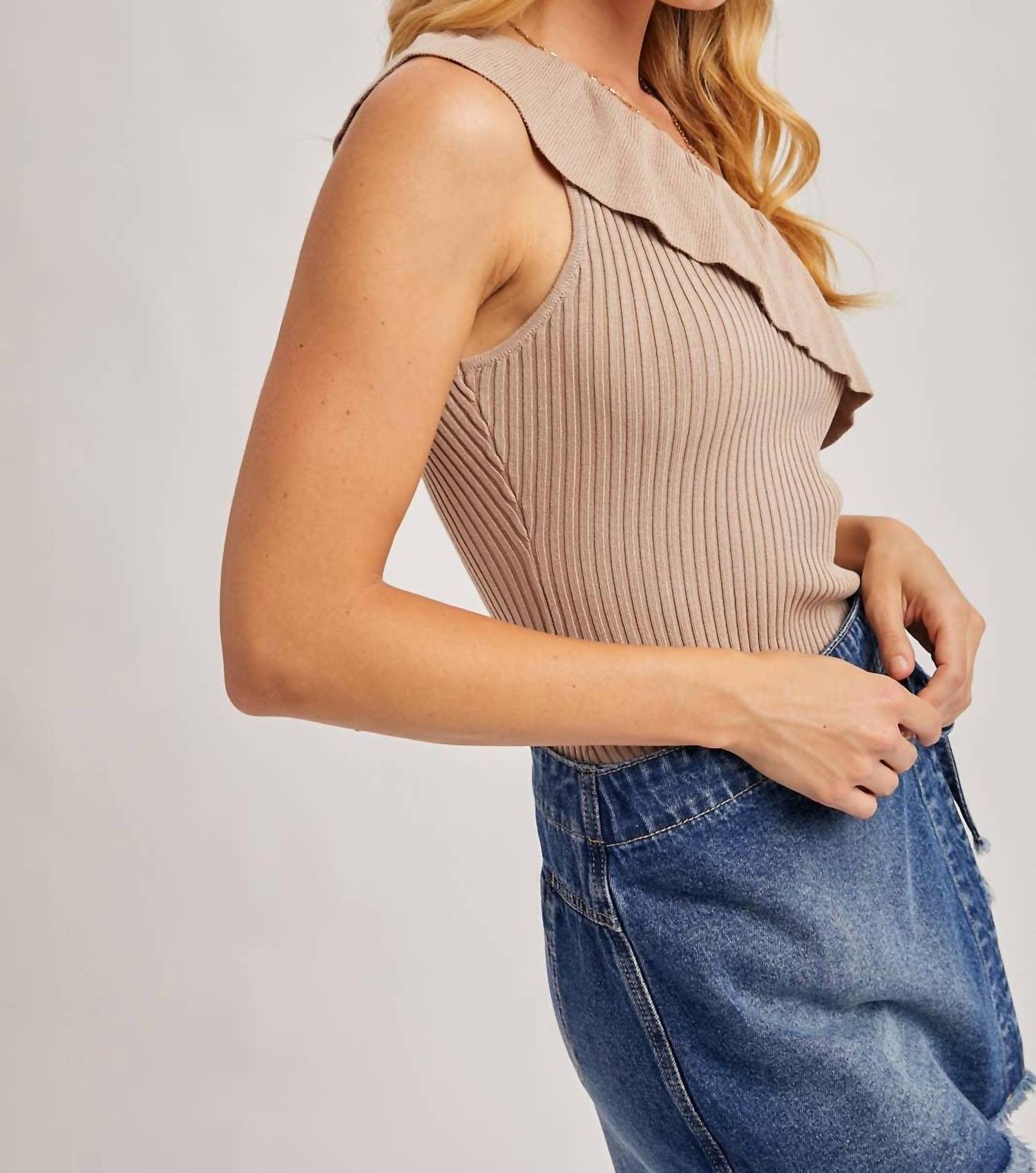 Bluivy - Gemma Ruffled One Shoulder Top