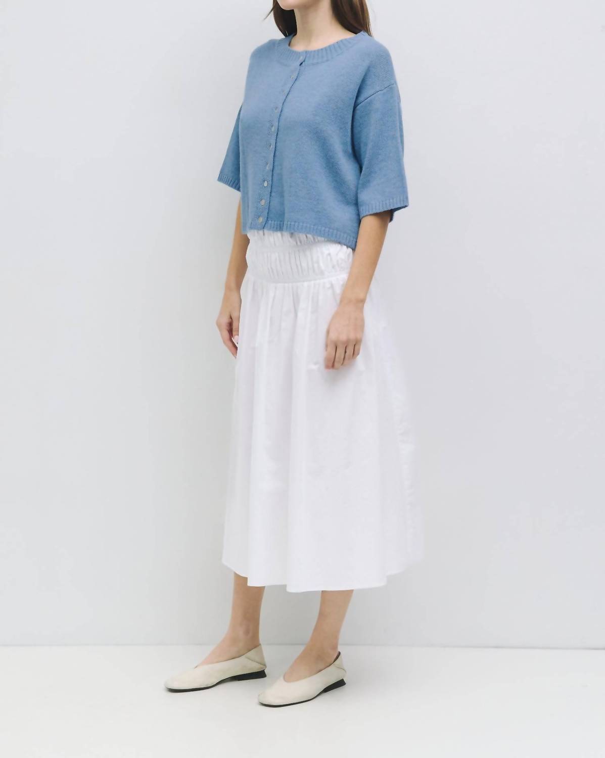 Mod Ref - Stacey Short Sleeve Button Down Cardigan