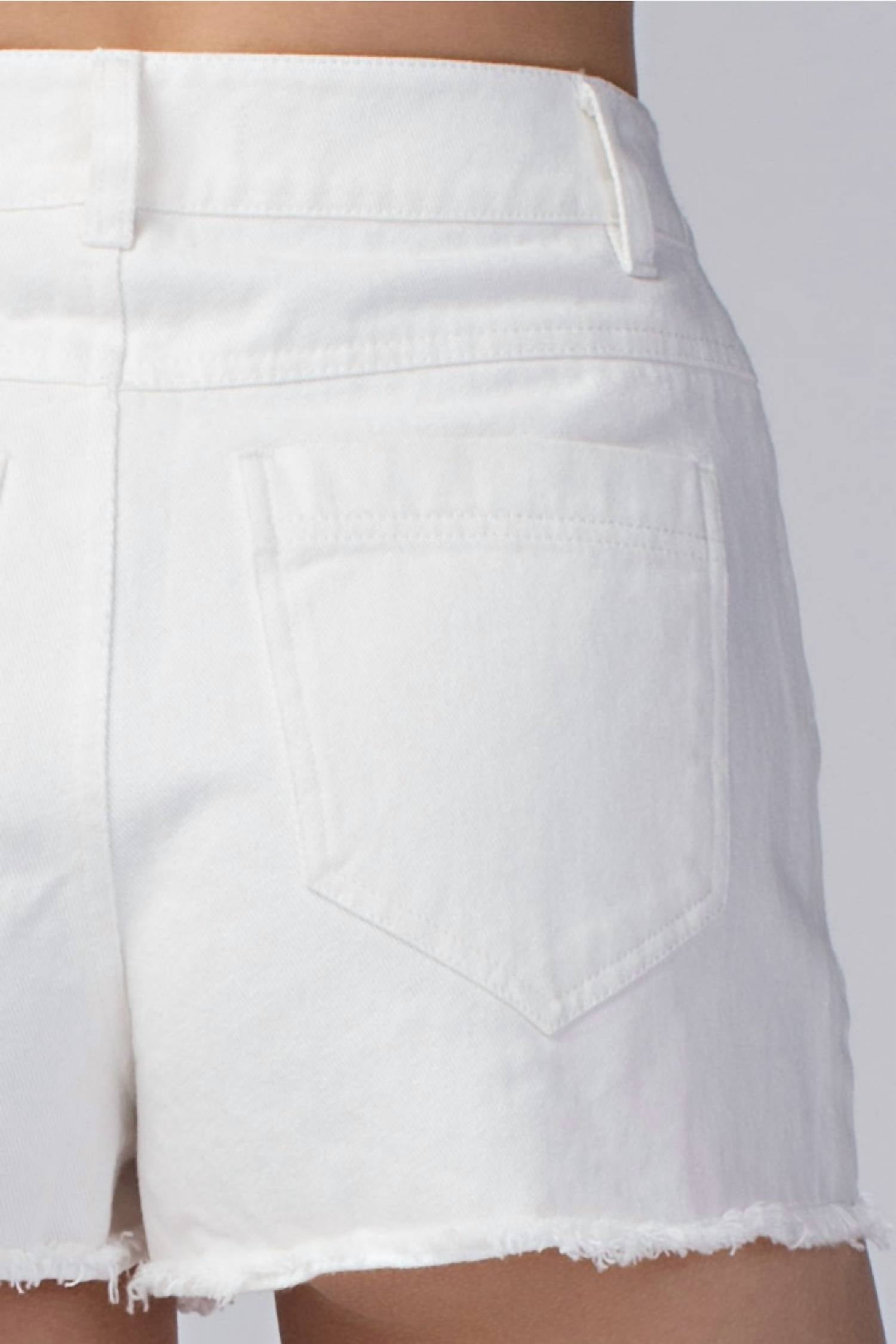 Honey Punch - Lace Up Frayed Denim Shorts