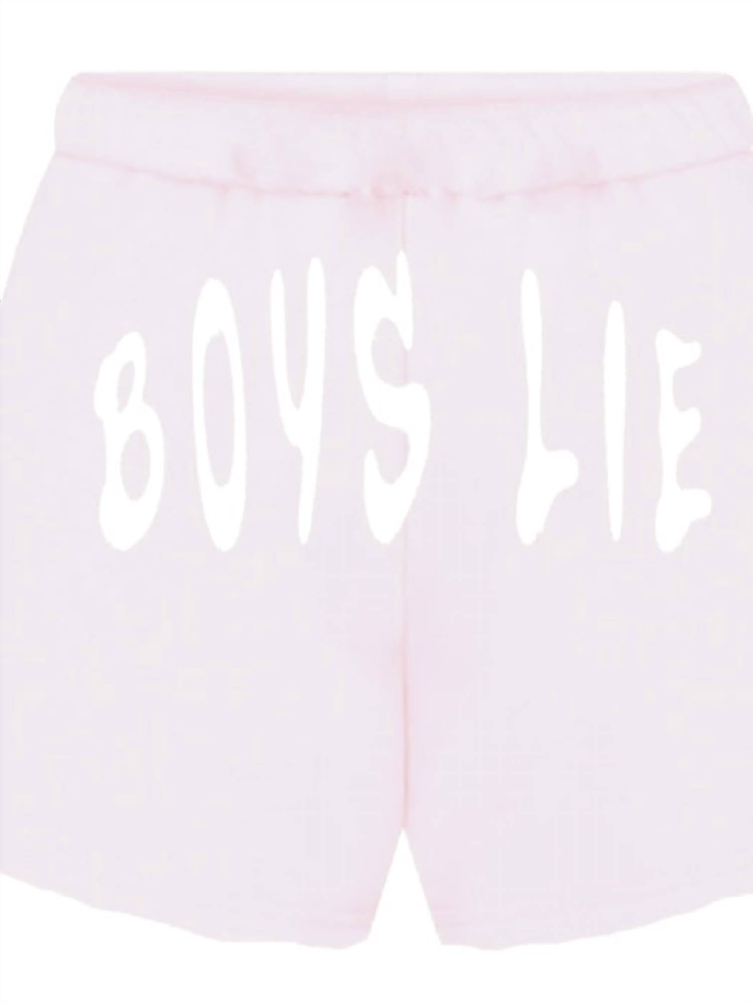 BOYS LIE Women's In Denial V2 Basic Shorts in denial v2 basic shorts in pink - women's shorts - detail view