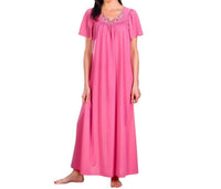 Shadowline Lingerie - Flower Petal Embroidery And Flutter Sleeves Long Nightgown