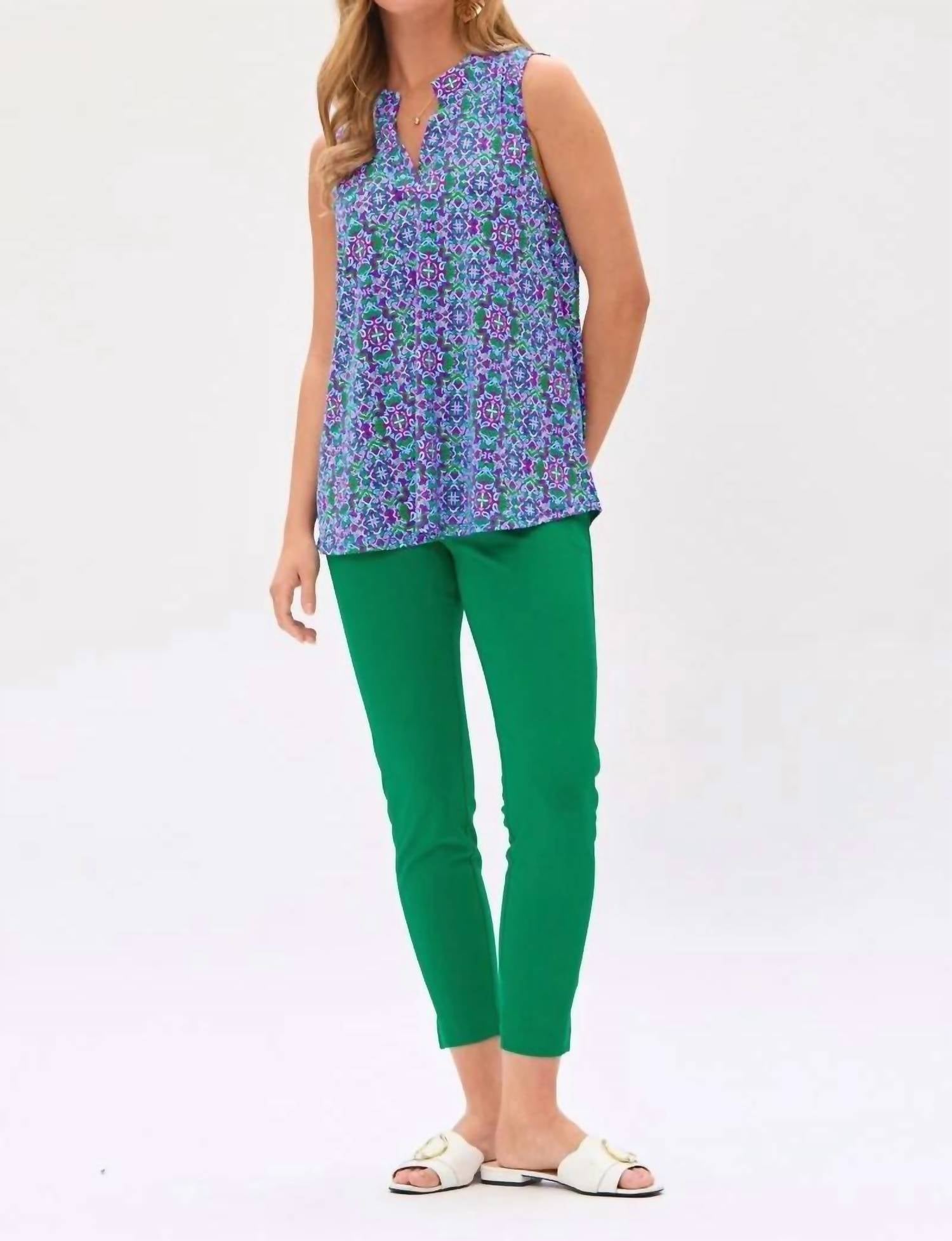 Dear Scarlett - Abstract Split Neck Tank