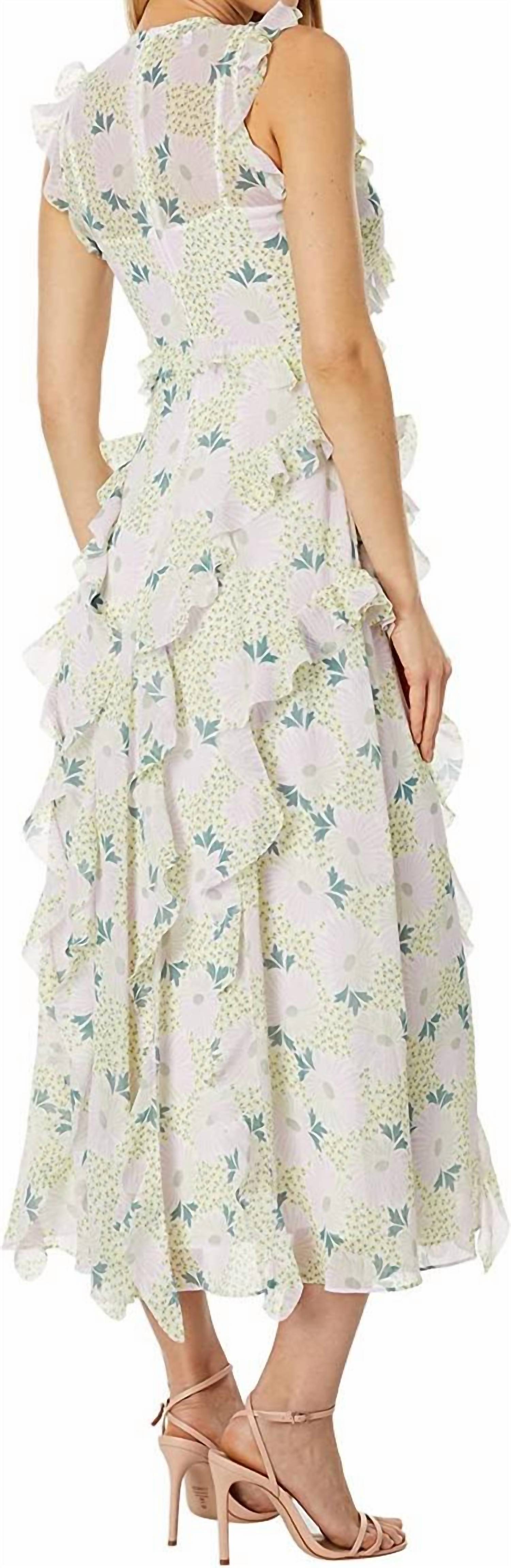Ted Baker - Calinia Sleeveless Waterfall Ruffle Trim Midi Dress